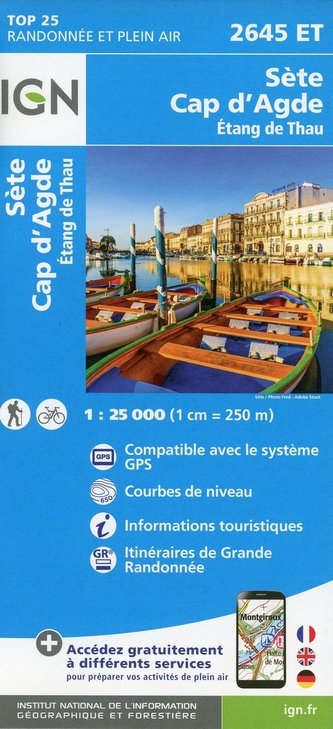 Sète Cap d'Agde.Étang de Thau 1:25 000