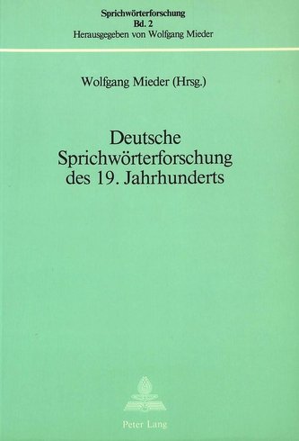 Deutsche Sprichwörterforschung des 19. Jahrhunderts
