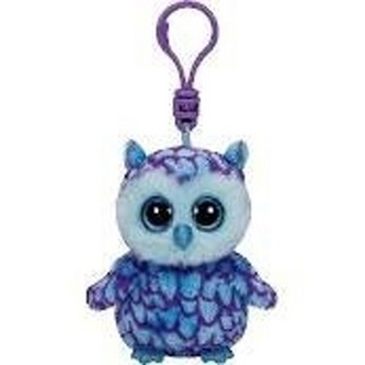 Plyš očka přívěšek modro-fialová sova