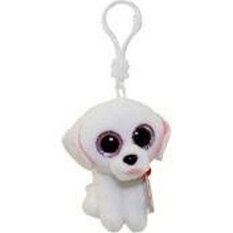 Plyš očka přívěšek bílý pes