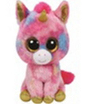 Plyš očka střední barevný jednorožec