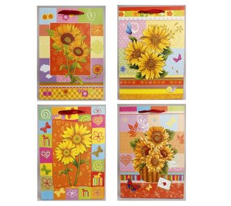 Torebka ozdobna płaska duża Słoneczniki