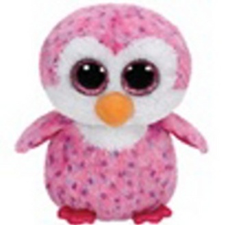 Plyš očka velká růžový tučňák