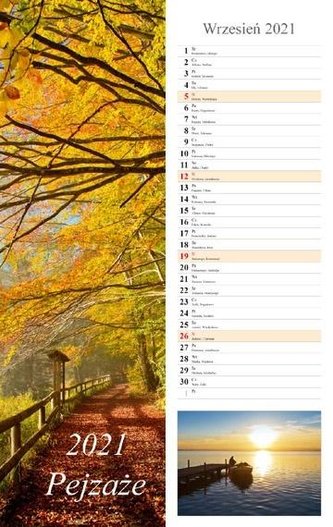 Kalendarz 2021 Pejzaże 13 pasek RADWAN