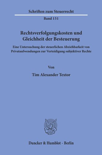 Rechtsverfolgungskosten und Gleichheit der Besteuerung.