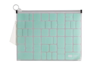 Teczka B5 PP z suwakiem Trend Green HAPPY COLOR