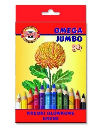 Kredki Omega Jumbo 24 kolory