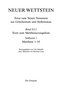 Neuer Wettstein. Texte zum Matthäusevangelium