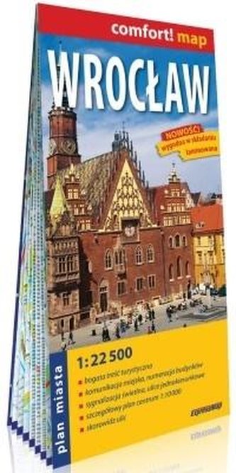 Comfort! map Wrocław 1:22 500 plan miasta w.2018