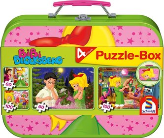 Puzzle 2x60 + 2x100 w walizce Bibi Blocksberg G3