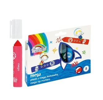 Pisaki Mega Jumbo 8 kolorów FIORELLO