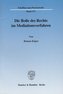Die Rolle des Rechts im Mediationsverfahren