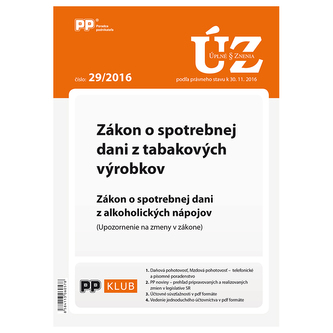 Úplne znenia zákonov 29-2016