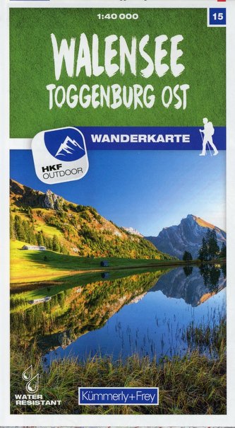 Walensee - Toggenburg Ost 15 Wanderkarte 1:40 000 matt laminiert