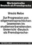 Zur Progression von allgemeinsprachlichen Lesetexten im studienvorbereitenden Unterricht 'Deutsch als Fremdsprache'