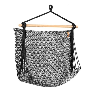 Spokey - ETNO Houpací síť sedátko do 120kg černo-bílá