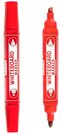Marker suchościeralny dwustronny czerwony (12szt)