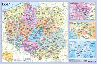 Podkładka edukacyjna- mapa administracyjna Pol.