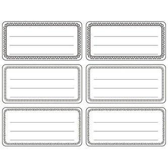 Naklejki etykiety biało czarne 144szt