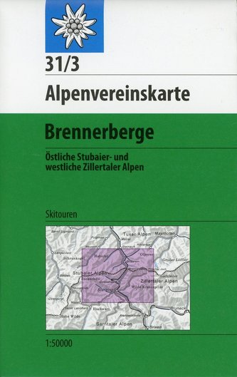 DAV Alpenvereinskarte 31/3 Brennerberge 1 : 50 000 Skimarkierungen