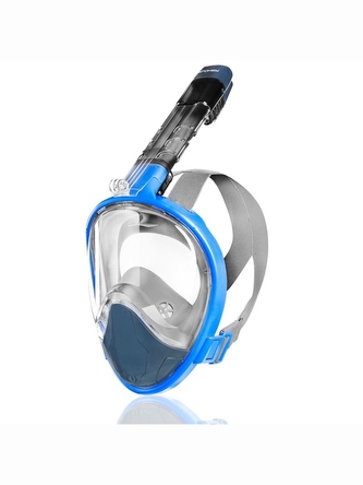 Spokey - HAMPI Celoobličejová potápěčská maska modrá - velikost L/XL