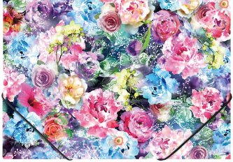 Teczka na gumkę A4 z nadrukiem Roses