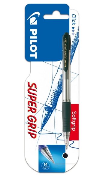 Długopis Super Grip czarny 1.0 PILOT