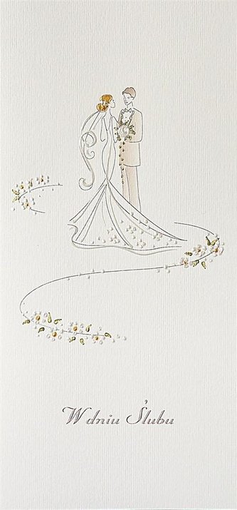 Karnet Ślub DL S09 - Para Młoda