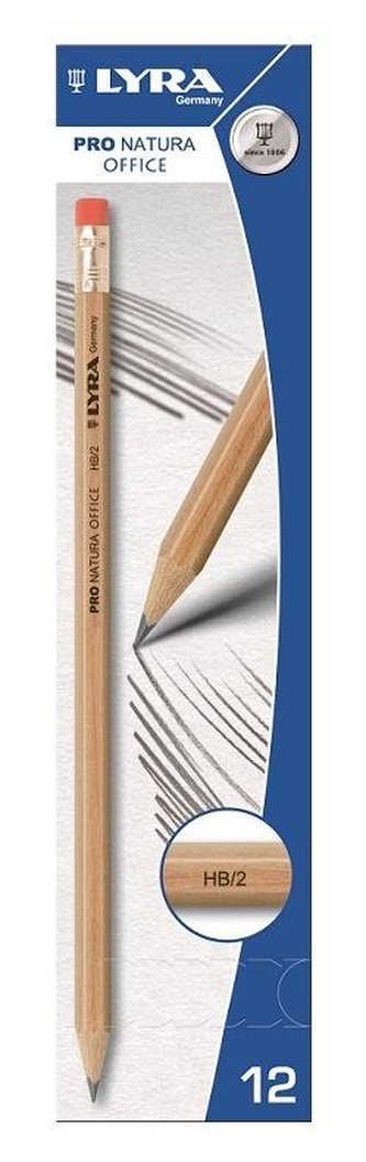 Ołówek Pro Natura HB/2 z gumką (12szt)