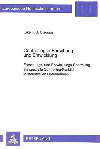 Controlling in Forschung und Entwicklung
