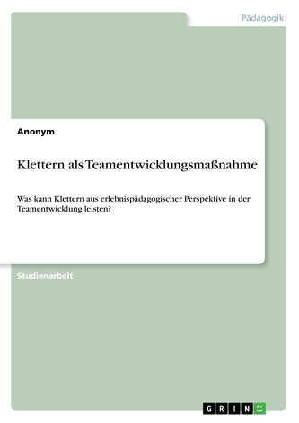 Klettern als Teamentwicklungsmaßnahme