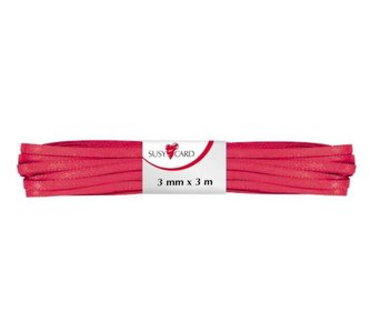 Wstążka ozdobna 3m/3mm czerwona