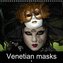 Venetian masks (Wall Calendar 2021 300 × 300 mm Square)