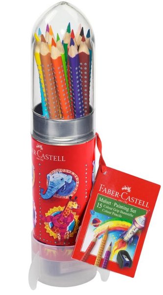 Kredki Grip 15 kolorów rakieta FABER CASTELL