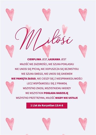 Kartka - Miłość cierpliwa jest