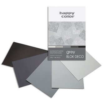 Blok A4/20K Deco Grey 170g HAPPY COLOR