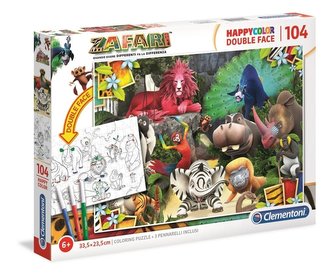 Puzzle 104 HappyColor Double Face Zafari