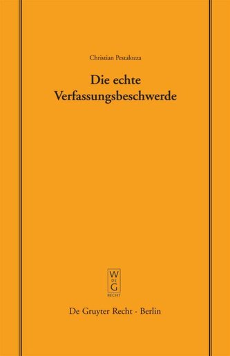 Die echte Verfassungsbeschwerde