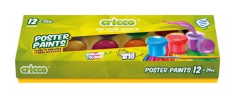 Farby plakatowe 12 kolorów CRICCO