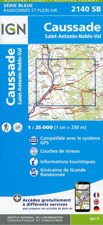 Caussade.St-Antonin-Noble-Val 1:25 000