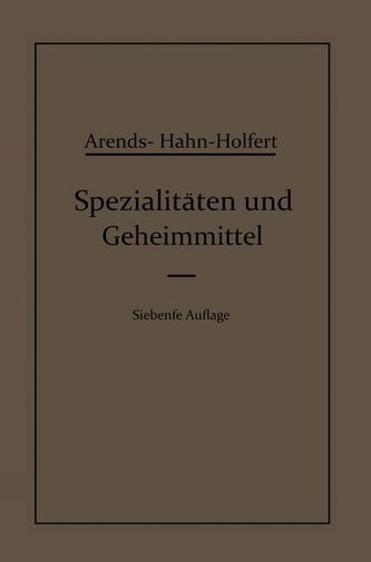 Spezialitäten und Geheimmittel