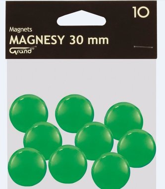 Magnes 30mm zielony 10szt GRAND