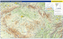 Česko nástěnná fyzická mapa