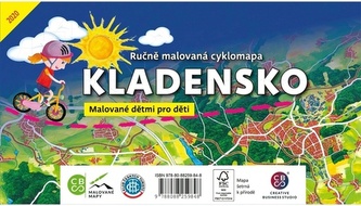 Ručně malovaná cyklomapa Kladensko