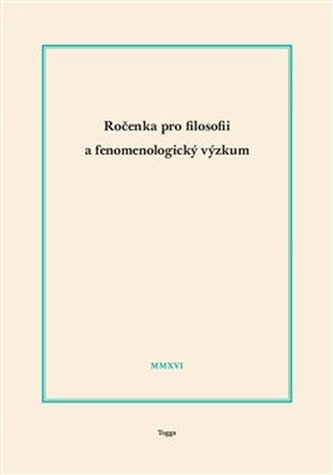 Ročenka pro filosofii a fenomenologický výzkum 2016