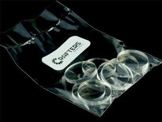 Znaczniki akryl transparentne okrągłe 20x3mm 10szt