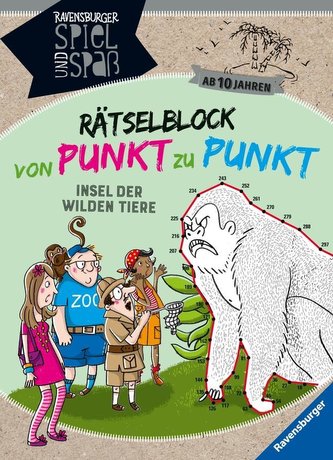 Rätselblock von Punkt zu Punkt: Insel der wilden Tiere