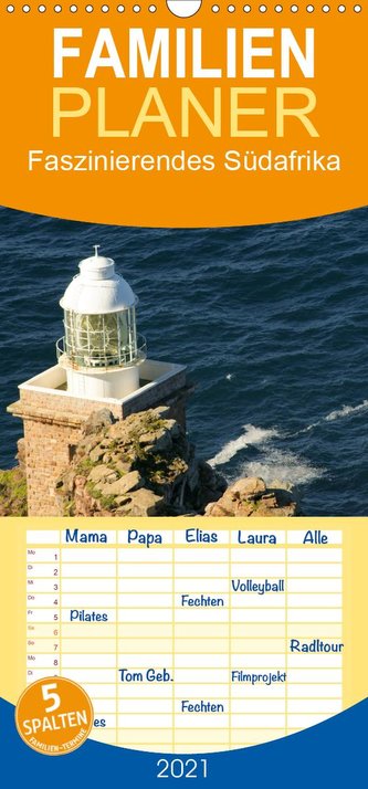 Faszinierendes Südafrika - Familienplaner hoch (Wandkalender 2021 , 21 cm x 45 cm, hoch)