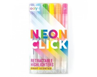 Flamastry na kliknięcie pachnące neon 6 kolorów