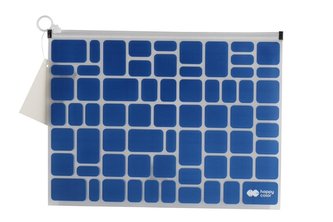 Teczka B5 PP z suwakiem Trend Blue HAPPY COLOR